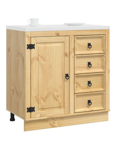 Armadietto con cassetto Miele 80 x 46 x 81 cm Pino massello