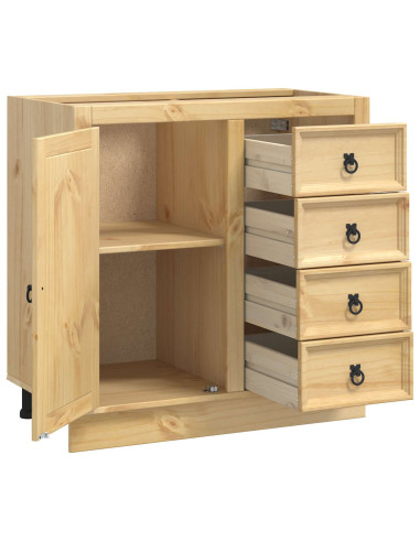Armadietto con cassetto Miele 80 x 46 x 81 cm Pino massello