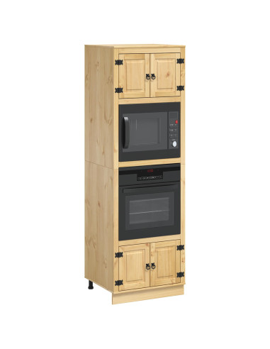 Armadietto con lo scaffale Miele 66 x 58 x 207 cm Pino massello