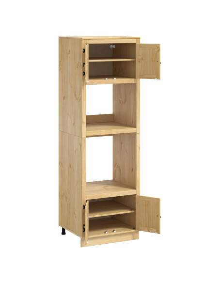 Armadietto con lo scaffale Miele 66 x 58 x 207 cm Pino massello