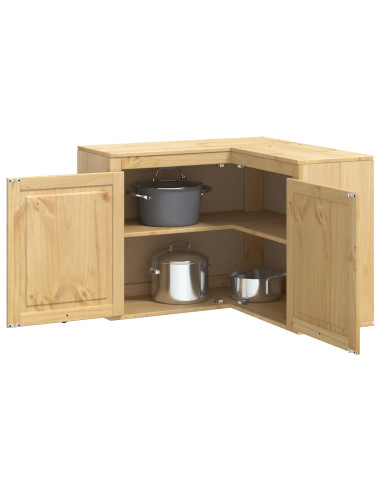 Armadietto con lo scaffale Miele 80 x 80 x 60 cm Pino massello
