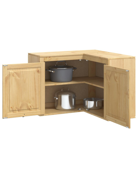 Armadietto con lo scaffale Miele 80 x 80 x 60 cm Pino massello