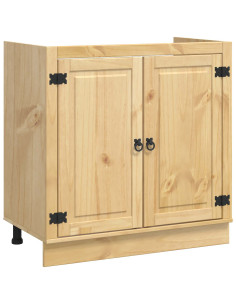 Armadietto con porta Miele 80 x 46 x 81,5 cm Pino massello 2