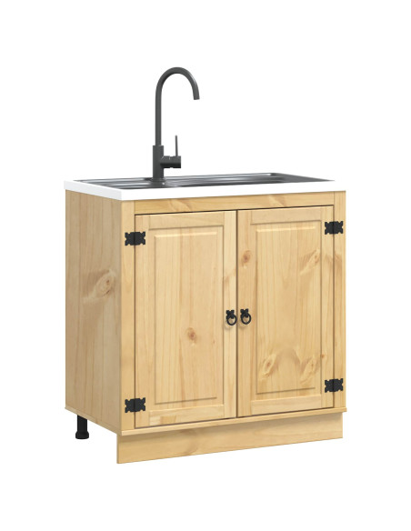 Armadietto con porta Miele 80 x 46 x 81,5 cm Pino massello