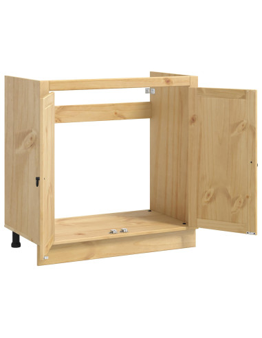 Armadietto con porta Miele 80 x 46 x 81,5 cm Pino massello