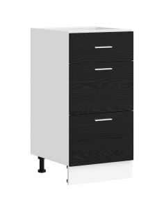 Base per Cucina Rovere Nero 40 x 46 x 81,5 cm Legno multistrato 2