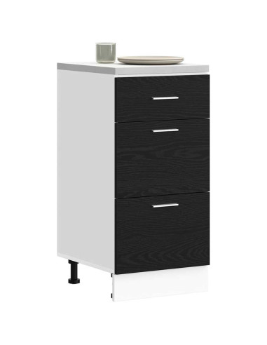 Base per Cucina Rovere Nero 40 x 46 x 81,5 cm Legno multistrato