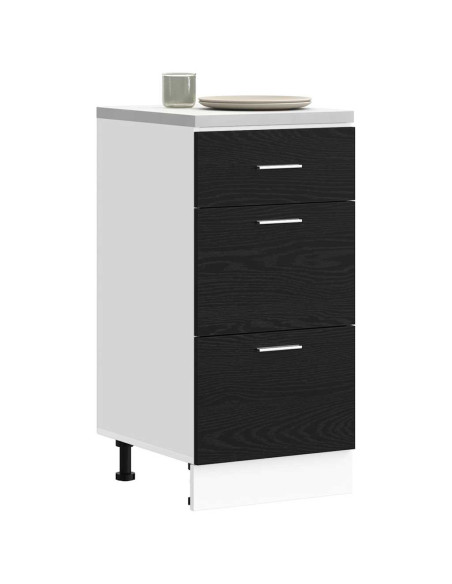 Base per Cucina Rovere Nero 40 x 46 x 81,5 cm Legno multistrato
