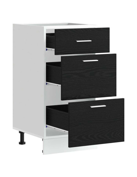 Base per Cucina Rovere Nero 40 x 46 x 81,5 cm Legno multistrato