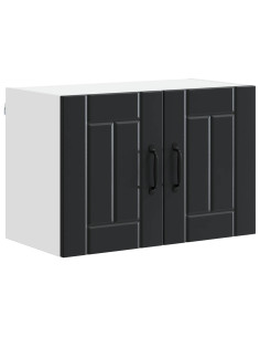 Pensile cucina con porta Nero 60 x 31 x 40 cm Legno multistrato 2