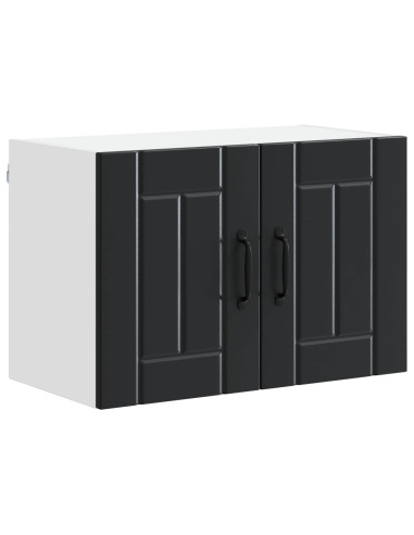 Pensile cucina con porta Nero 60 x 31 x 40 cm Legno multistrato