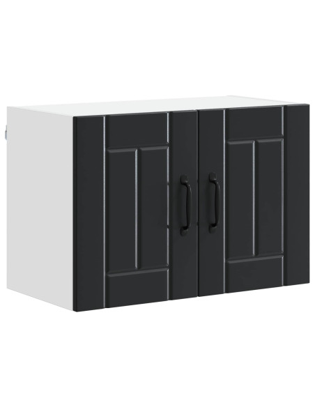 Pensile cucina con porta Nero 60 x 31 x 40 cm Legno multistrato
