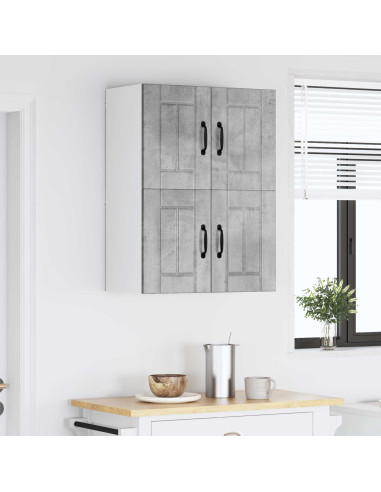 Armadi a pareti per cucina 2 pcs Grigio cemento 60 x 31 x 40 cm