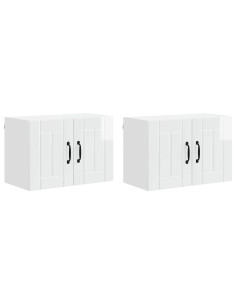 Armadi a pareti per cucina 2 pcs Bianco Lucido 60 x 31 x 40 cm 2