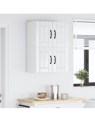 Armadi a pareti per cucina 2 pcs Bianco Lucido 60 x 31 x 40 cm