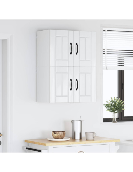 Armadi a pareti per cucina 2 pcs Bianco Lucido 60 x 31 x 40 cm