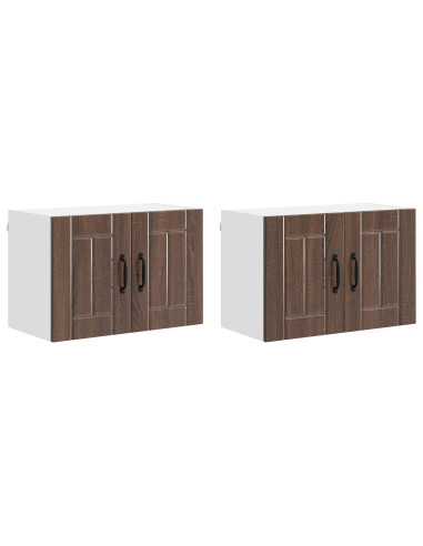 Armadi a pareti per cucina 2 pcs Rovere Marrone 60 x 31 x 40 cm
