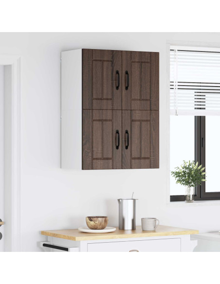Armadi a pareti per cucina 2 pcs Rovere Marrone 60 x 31 x 40 cm