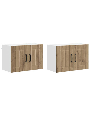 Armadi a pareti per cucina con porta 2 pcs Rovere artigianale