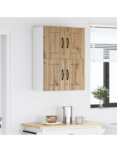 Armadi a pareti per cucina con porta 2 pcs Rovere artigianale