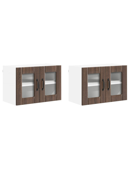 Armadi a pareti per cucina 2 pcs Rovere Marrone 60 x 31 x 40 cm