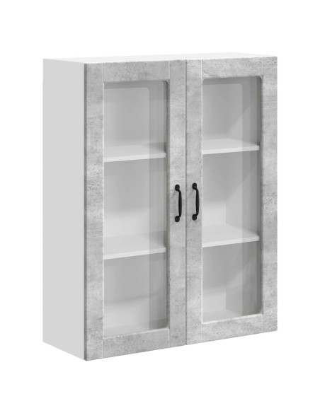 Pensile cucina con porta Grigio cemento 80 x 31 x 100 cm