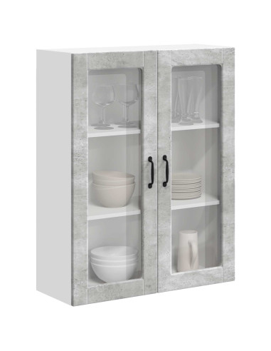 Pensile cucina con porta Grigio cemento 80 x 31 x 100 cm