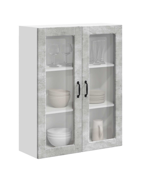 Pensile cucina con porta Grigio cemento 80 x 31 x 100 cm