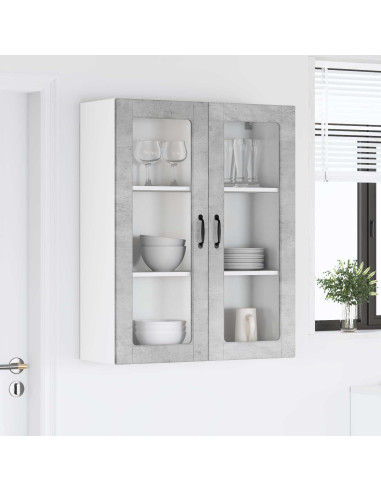 Pensile cucina con porta Grigio cemento 80 x 31 x 100 cm
