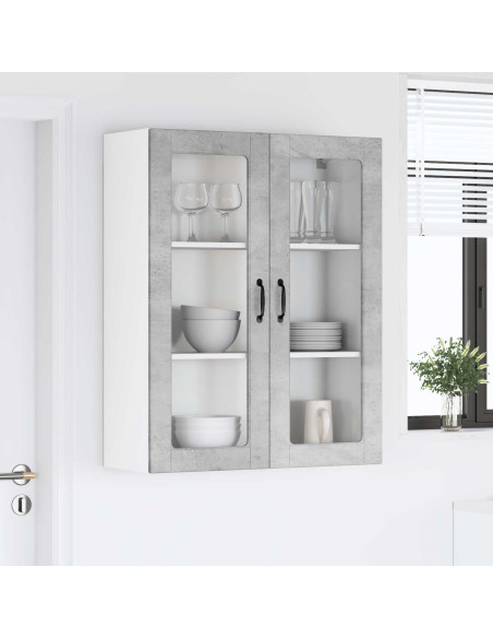 Pensile cucina con porta Grigio cemento 80 x 31 x 100 cm