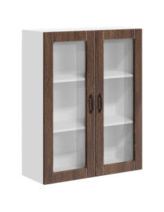 Pensile cucina con porta Rovere Marrone 80 x 31 x 100 cm 2
