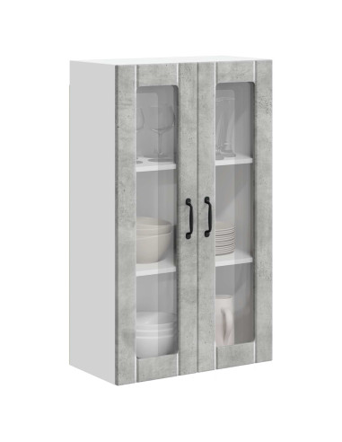 Pensile cucina con porta Grigio cemento 60 x 31 x 100 cm