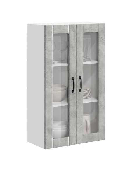 Pensile cucina con porta Grigio cemento 60 x 31 x 100 cm