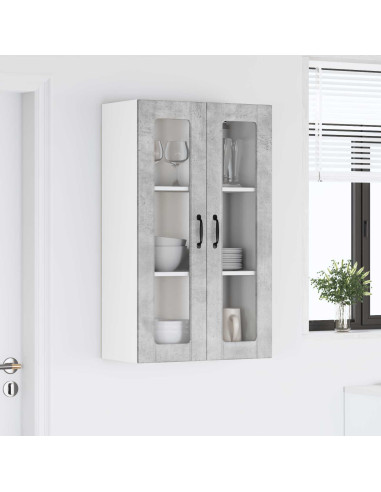 Pensile cucina con porta Grigio cemento 60 x 31 x 100 cm