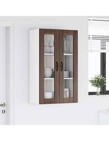 Pensile cucina con porta Rovere Marrone 60 x 31 x 100 cm