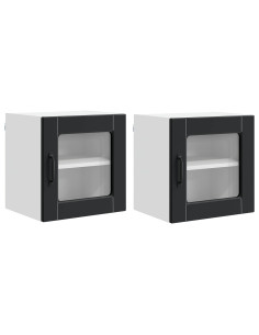 Mobile da cucina 2 pcs Nero 40 x 31 x 40 cm Legno multistrato 2