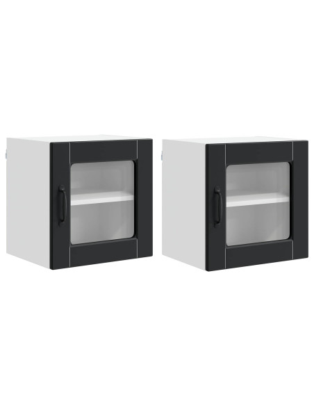 Mobile da cucina 2 pcs Nero 40 x 31 x 40 cm Legno multistrato
