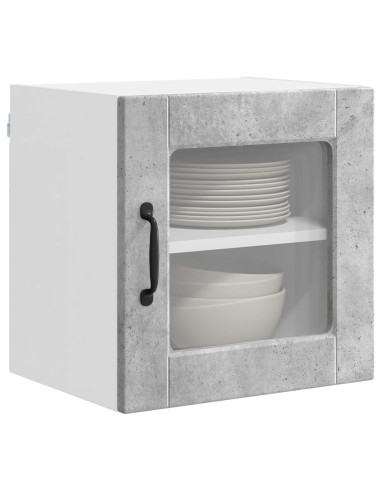 Mobile da cucina con porta 2 pcs Grigio cemento 40 x 31 x 40 cm