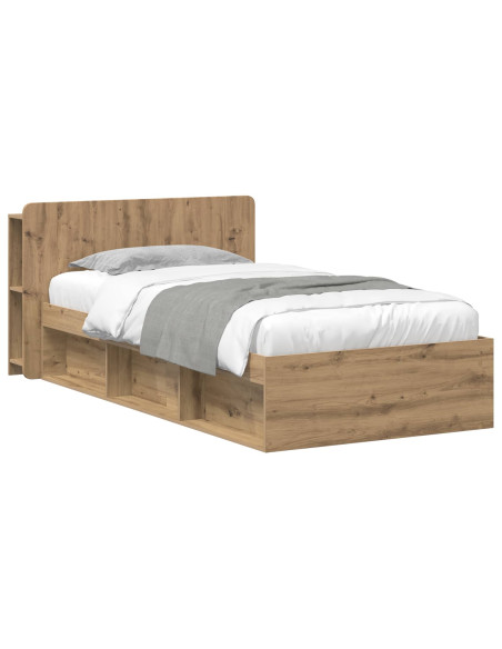 Telaio del letto con storage Rovere Artigianale 100 x 200 cm
