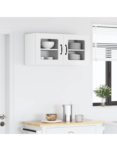 Mobile da cucina con porta 2 pcs Bianco Lucido 40 x 31 x 40 cm