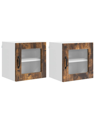 Mobile da cucina con porta 2 pcs Rovere fumé 40 x 31 x 40 cm