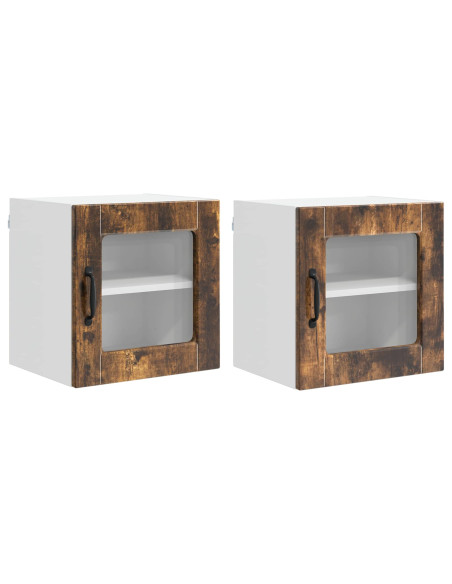 Mobile da cucina con porta 2 pcs Rovere fumé 40 x 31 x 40 cm