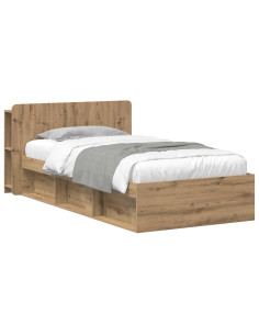 Telaio del letto con storage Rovere Artigianale 75 x 190 cm