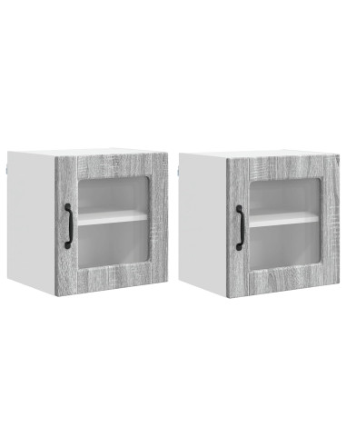 Mobile da cucina con porta 2 pcs Grigio Sonoma 40 x 31 x 40 cm