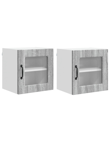 Mobile da cucina con porta 2 pcs Grigio Sonoma 40 x 31 x 40 cm
