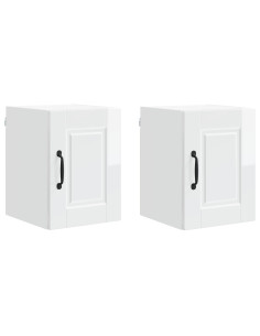 Mobile da cucina con porta 2 pcs Bianco Lucido 30 x 31 x 40 cm 2