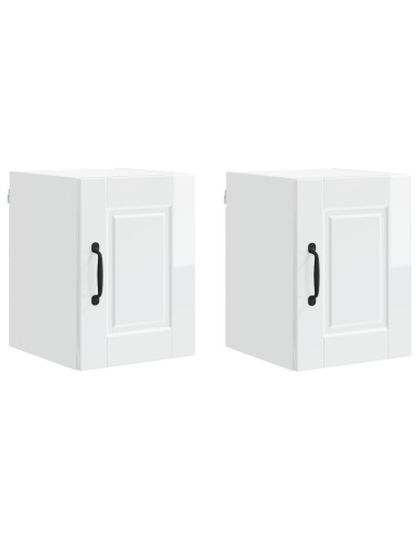 Mobile da cucina con porta 2 pcs Bianco Lucido 30 x 31 x 40 cm