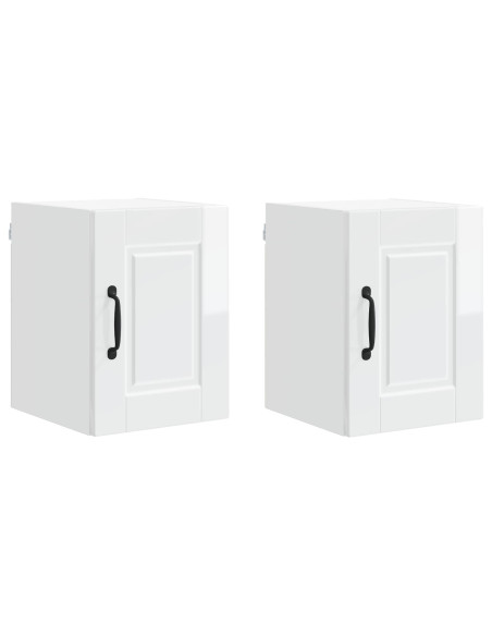 Mobile da cucina con porta 2 pcs Bianco Lucido 30 x 31 x 40 cm