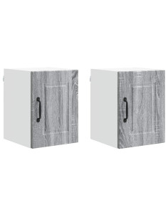 Mobile da cucina con porta 2 pcs Grigio Sonoma 30 x 31 x 40 cm 2