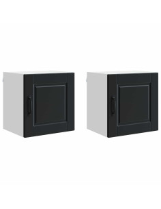 Mobile da cucina 2 pcs Nero 40 x 31 x 40 cm Legno multistrato 2